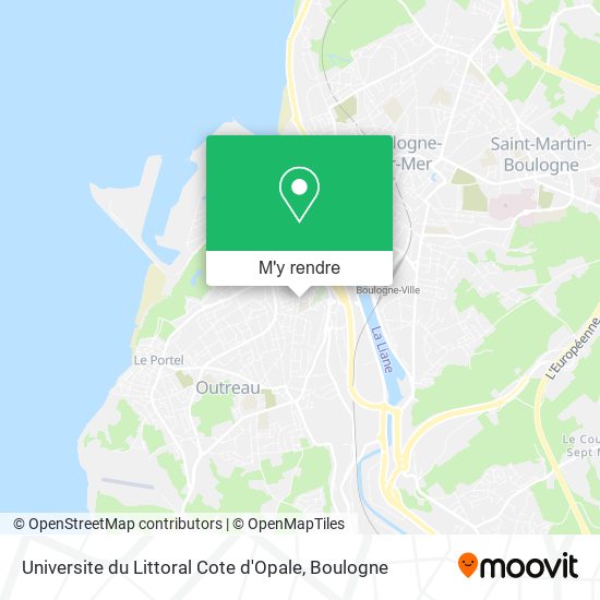 Universite du Littoral Cote d'Opale plan