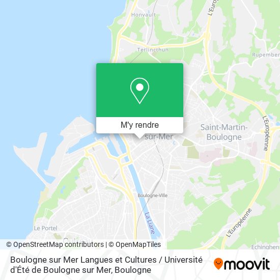 Boulogne sur Mer Langues et Cultures / Université d'Été de Boulogne sur Mer plan