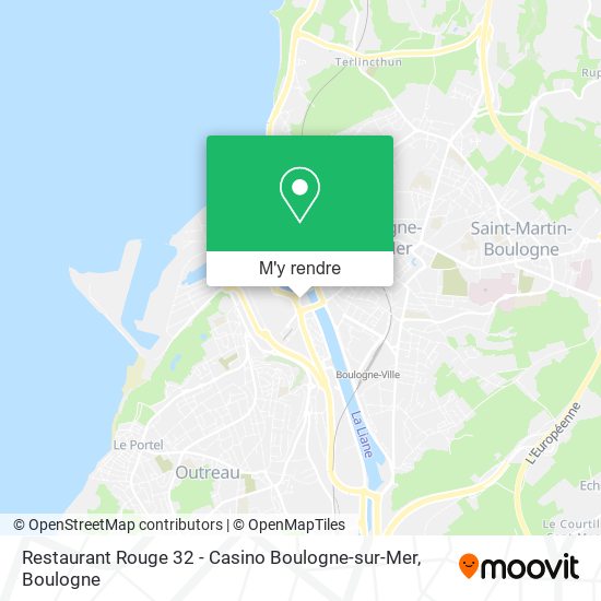 Restaurant Rouge 32 - Casino Boulogne-sur-Mer plan