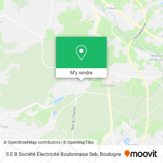 S E B Société Électricité Boulonnaise Seb plan