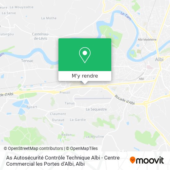 As Autosécurité Contrôle Technique Albi - Centre Commercial les Portes d'Albi plan