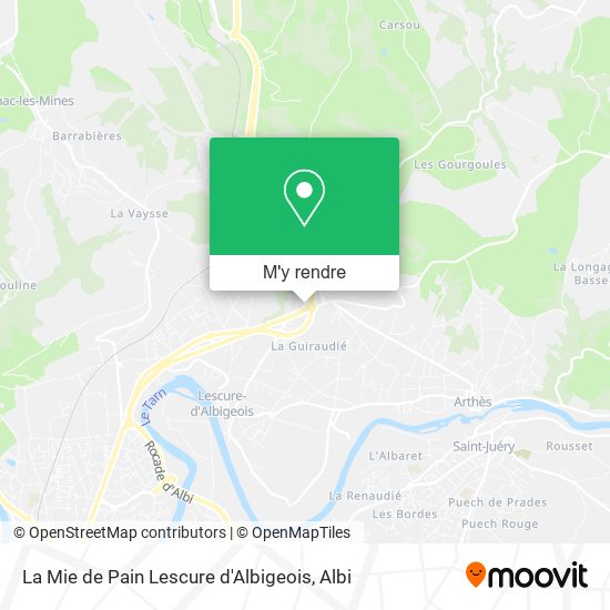 La Mie de Pain Lescure d'Albigeois plan