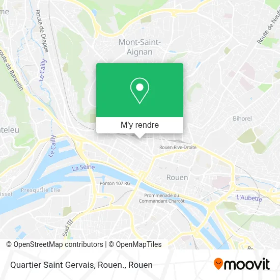 Quartier Saint Gervais, Rouen. plan