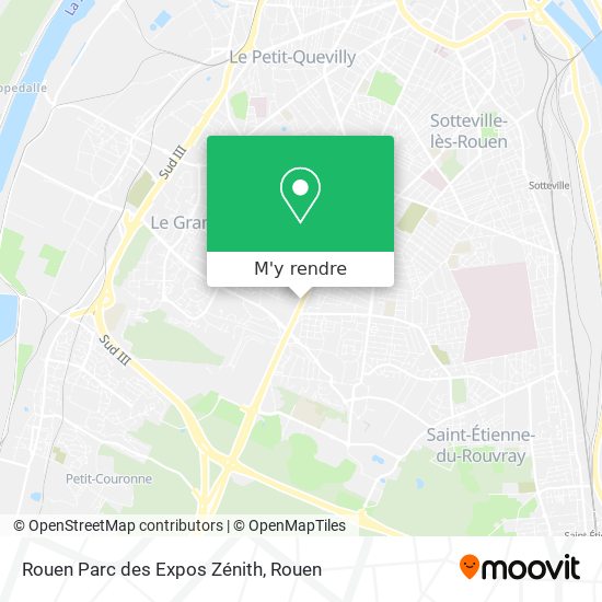 Rouen Parc des Expos Zénith plan