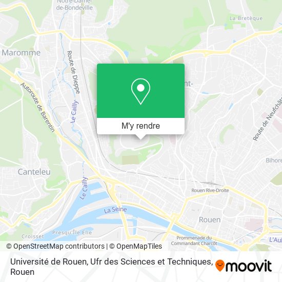 Université de Rouen, Ufr des Sciences et Techniques plan