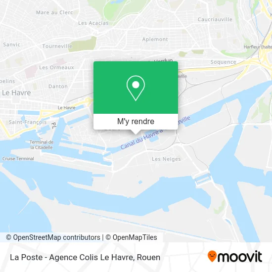 La Poste - Agence Colis Le Havre plan