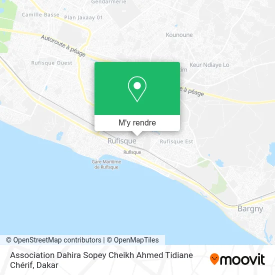 Association Dahira Sopey Cheikh Ahmed Tidiane Chérif plan