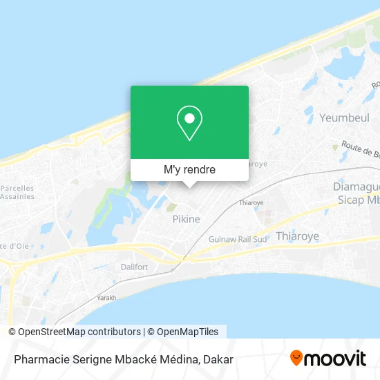 Pharmacie Serigne Mbacké Médina plan