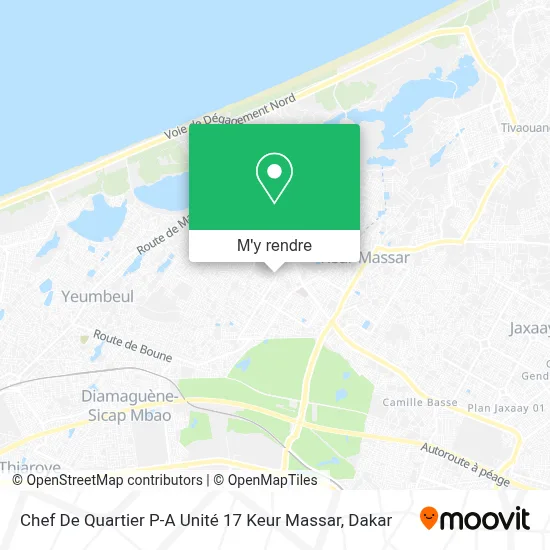 Chef De Quartier P-A Unité 17 Keur Massar plan