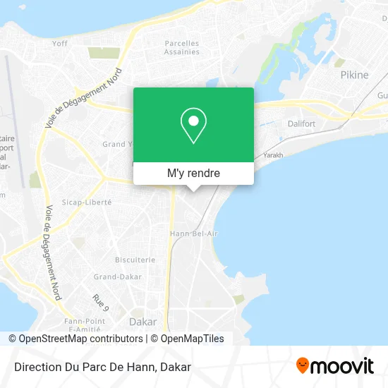 Direction Du Parc De Hann plan