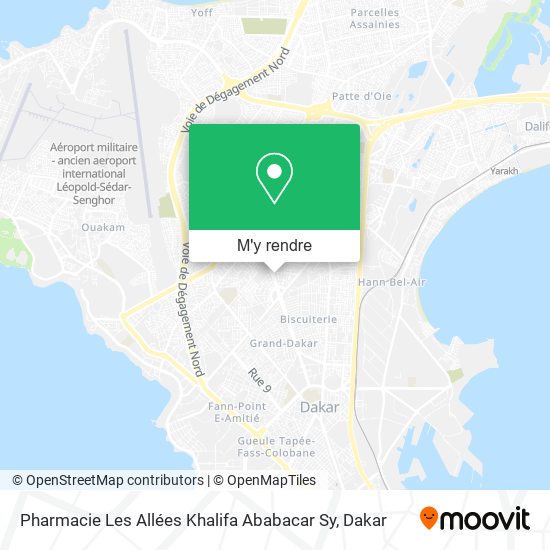 Pharmacie Les Allées Khalifa Ababacar Sy plan