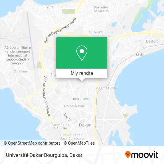 Université Dakar-Bourguiba plan