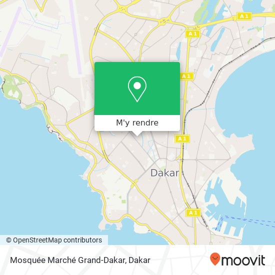 Mosquée Marché Grand-Dakar plan