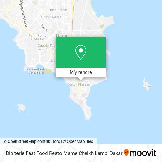 Dibiterie Fast Food Resto Mame Cheikh Lamp plan
