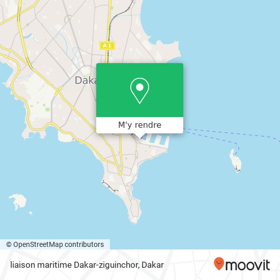 liaison maritime Dakar-ziguinchor plan