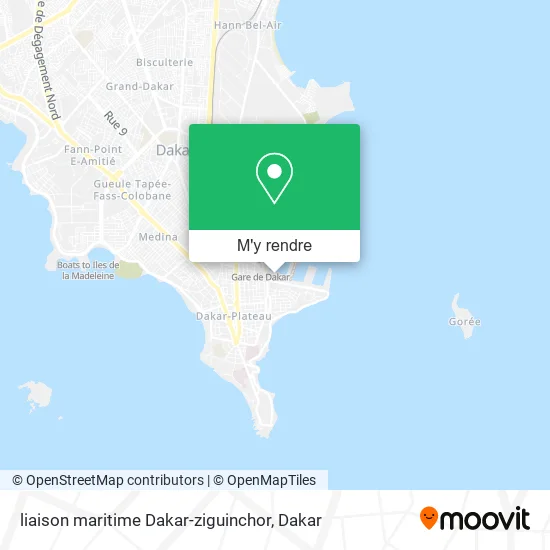 liaison maritime Dakar-ziguinchor plan