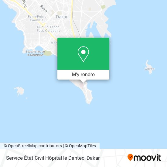 Service État Civil Hôpital le Dantec plan