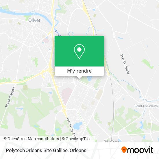 Polytech'Orléans Site Galilée plan