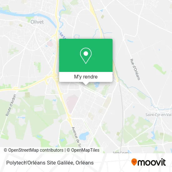 Polytech'Orléans Site Galilée plan