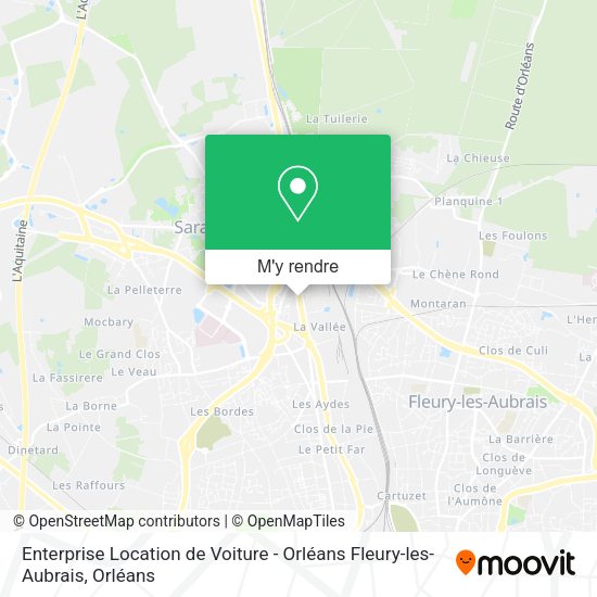 Enterprise Location de Voiture - Orléans Fleury-les-Aubrais plan