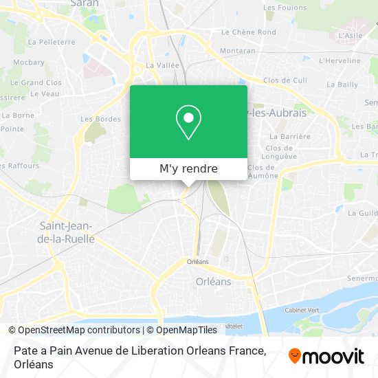Pate a Pain Avenue de Liberation Orleans France plan
