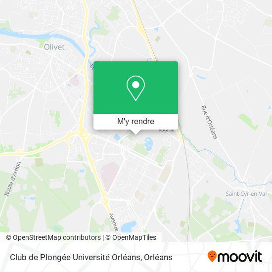 Club de Plongée Université Orléans plan