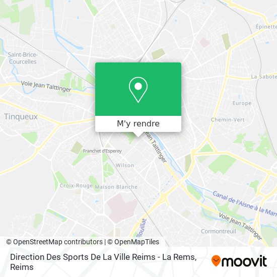Direction Des Sports De La Ville Reims - La Rems plan