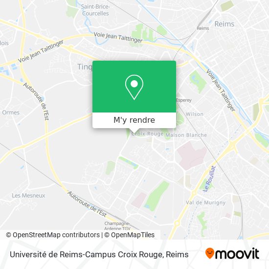 Université de Reims-Campus Croix Rouge plan