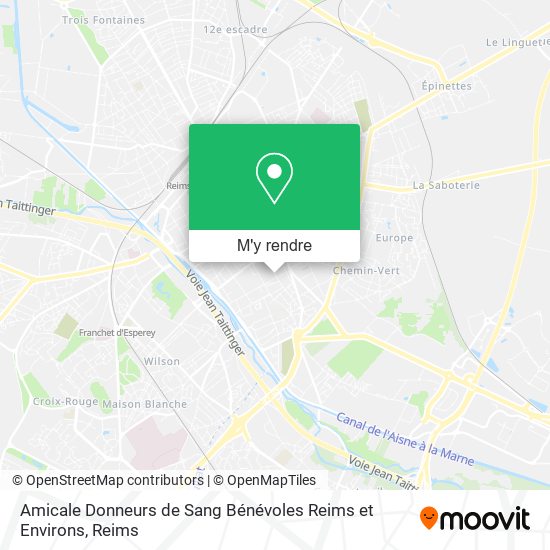 Amicale Donneurs de Sang Bénévoles Reims et Environs plan