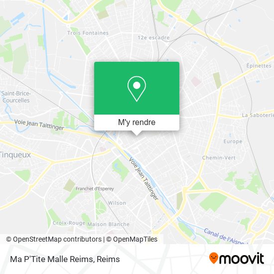 Ma P'Tite Malle Reims plan