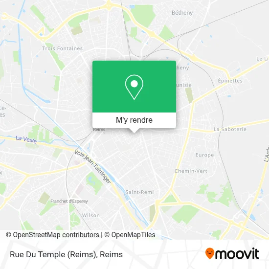 Rue Du Temple (Reims) plan