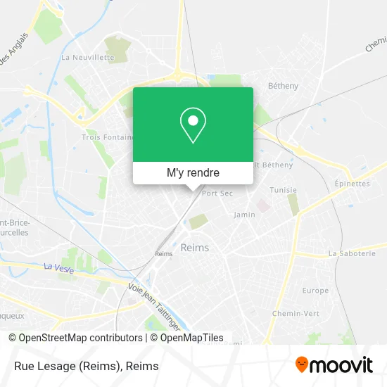 Rue Lesage (Reims) plan