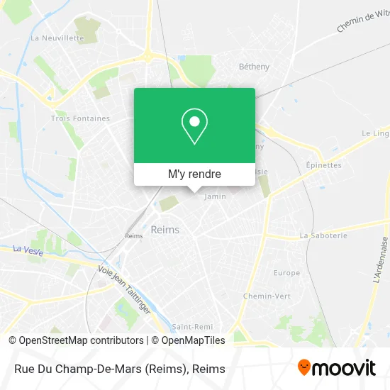 Rue Du Champ-De-Mars (Reims) plan