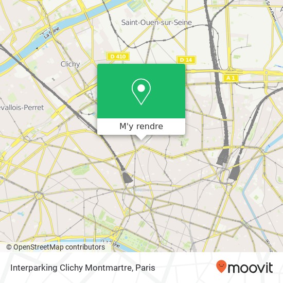 Interparking Clichy Montmartre plan