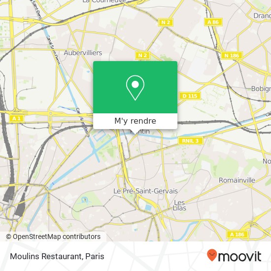 Moulins Restaurant plan