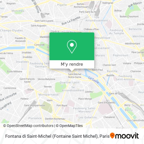 Fontana di Saint-Michel (Fontaine Saint Michel) plan