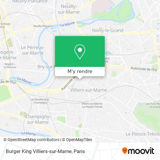Burger King Villiers-sur-Marne plan