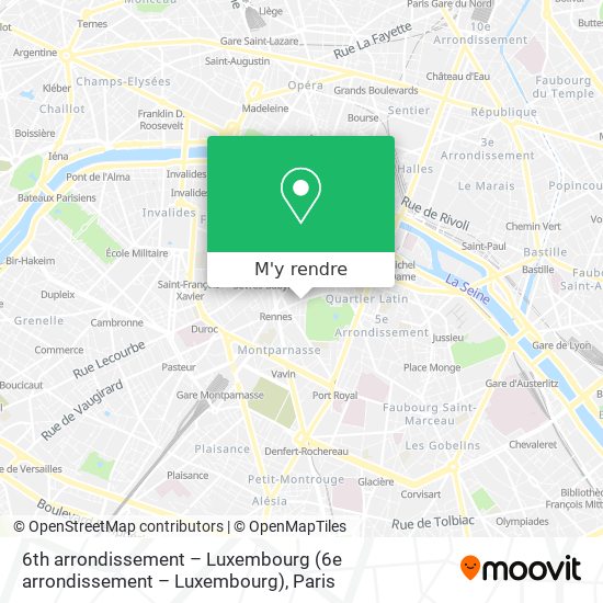 6th arrondissement – Luxembourg (6e arrondissement – Luxembourg) plan
