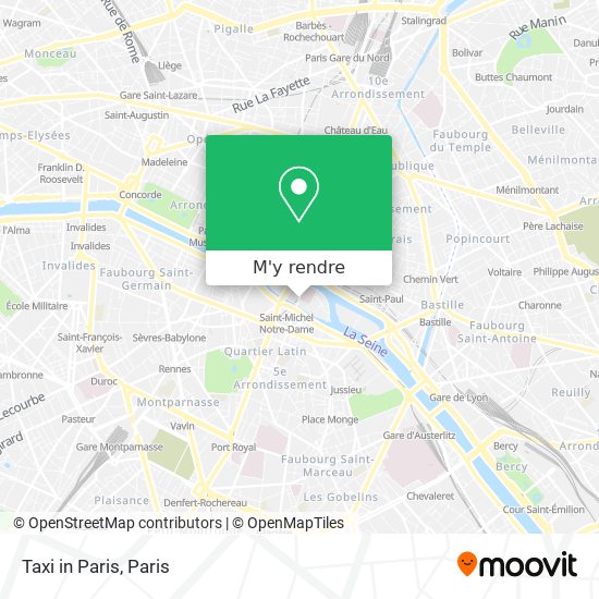 Taxi in Paris plan