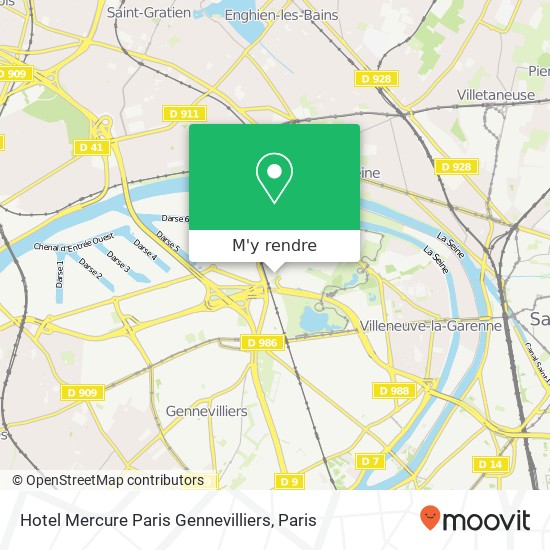 Hotel Mercure Paris Gennevilliers plan