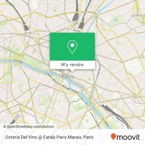 Osteria Del Vino @ Eataly Paris Marais plan