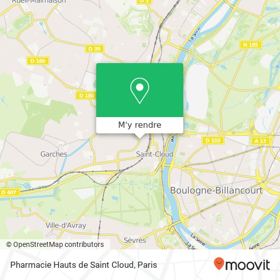 Pharmacie Hauts de Saint Cloud plan