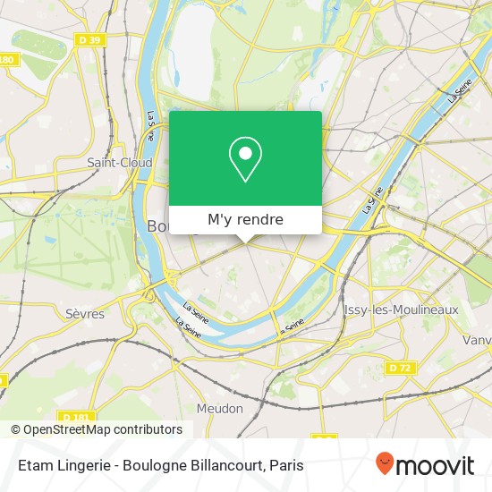 Etam Lingerie - Boulogne Billancourt plan