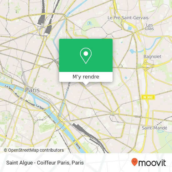 Saint Algue - Coiffeur Paris plan