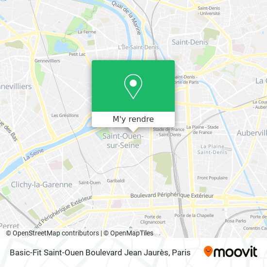 Basic-Fit Saint-Ouen Boulevard Jean Jaurès plan