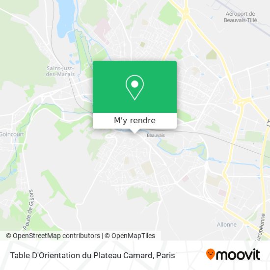 Table D'Orientation du Plateau Camard plan