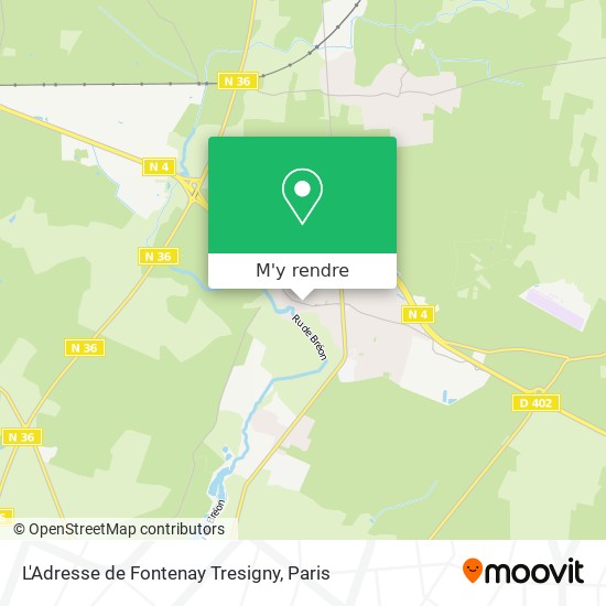 L'Adresse de Fontenay Tresigny plan
