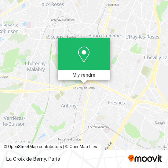 Antony - La Croix Berny - Carte postale ancienne et vue d'Hier et