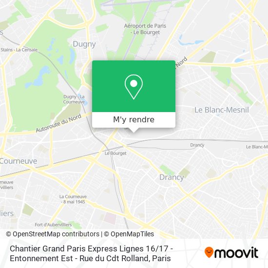 Chantier Grand Paris Express Lignes 16 / 17 - Entonnement Est - Rue du Cdt Rolland plan