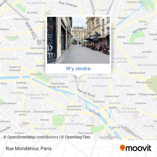 Rue Mondétour plan